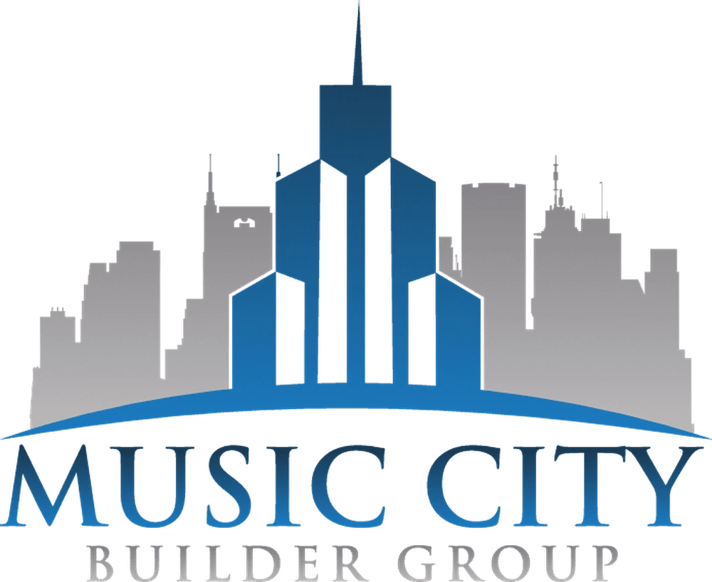 Music City Builder Group, Nashville and Middle Tennessee Music City Builder Group logo with the Nashville skyline and a blue tower mark